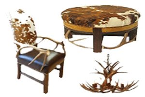 Cowhide and Antler Furniture