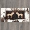 laced cowhide rug