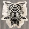 stenciled zebra cowhide